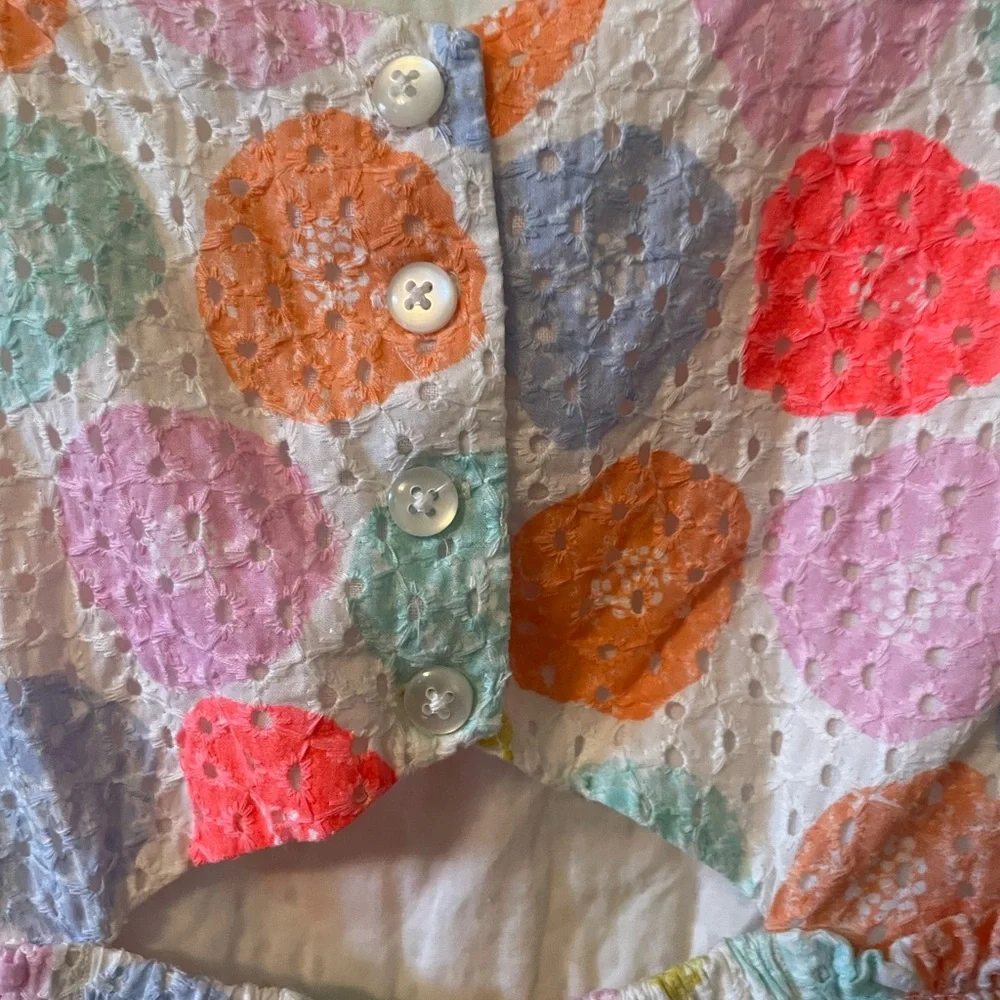 🎯Cat & Jack rainbow colored eyelet dress size 3T. Excellent condition 🎯 - Picture 3 of 6